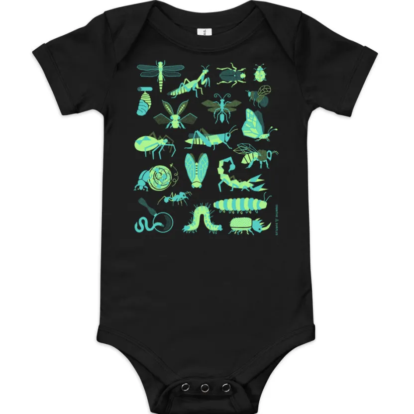 Cognitive Surplus Retro Insects Baby Bodysuit* Baby Bodysuits | Entomology