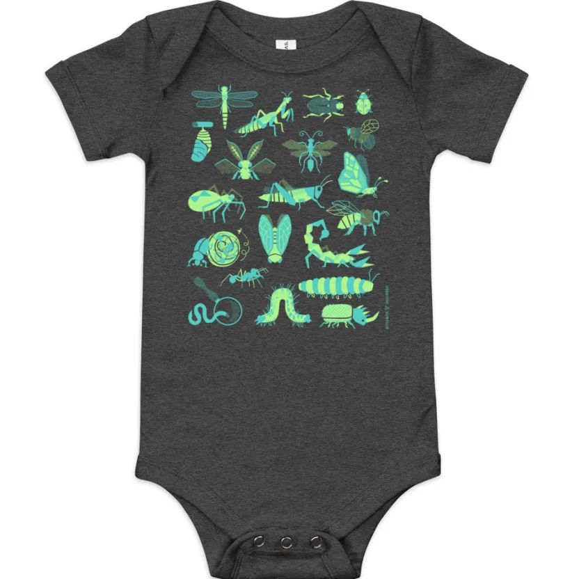 Cognitive Surplus Retro Insects Baby Bodysuit* Baby Bodysuits | Entomology