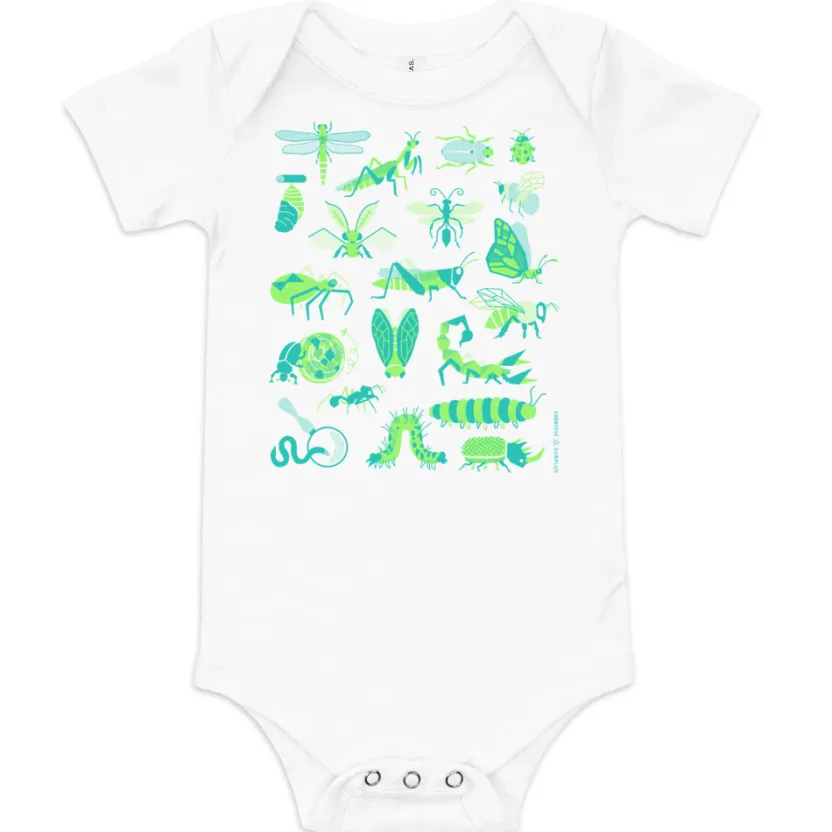 Cognitive Surplus Retro Insects Baby Bodysuit* Baby Bodysuits | Entomology