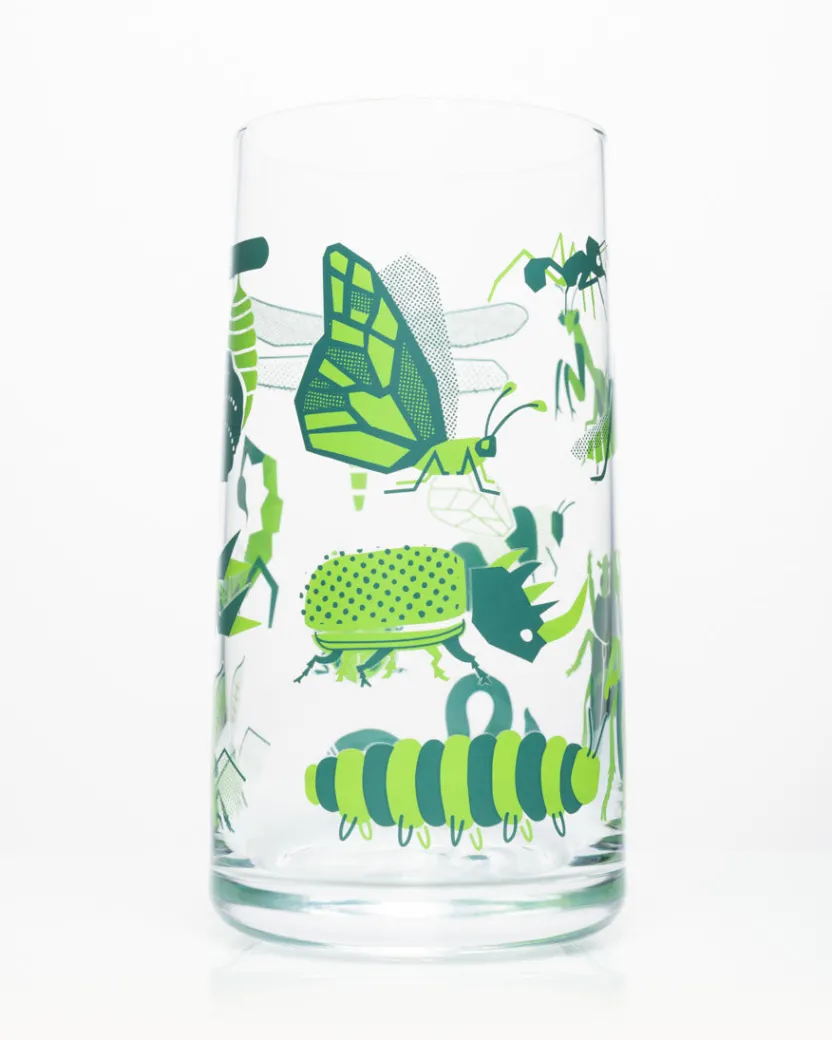 Cognitive Surplus Retro Insects Drinking Glass - Entomology Tumbler | * Drinking Glasses | Entomology