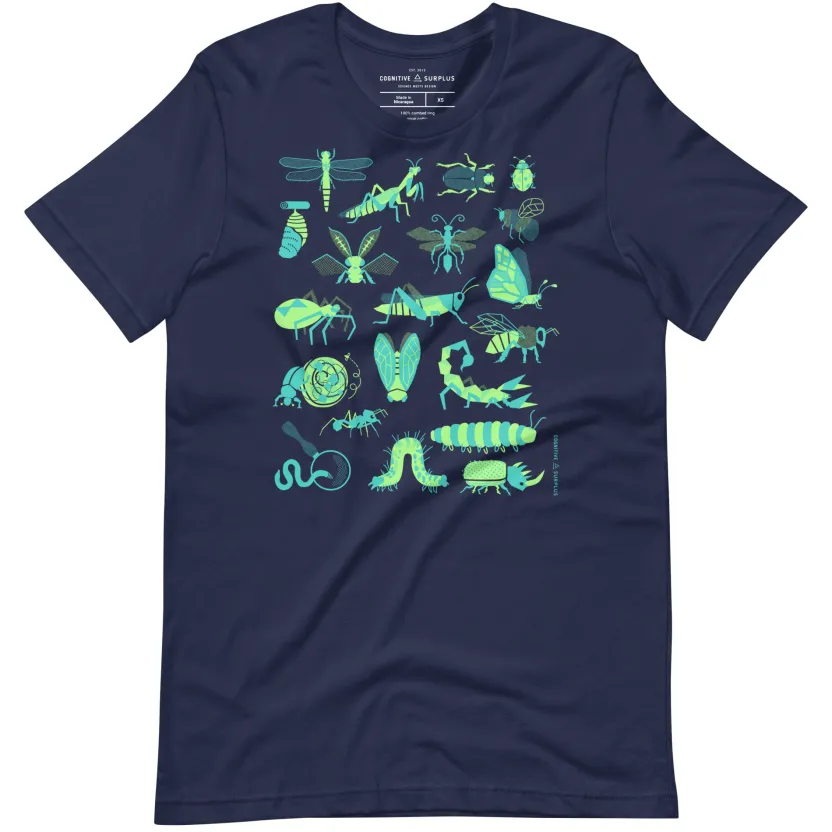 Cognitive Surplus Retro Insects Graphic Tee* Unisex Graphic Tees | Entomology