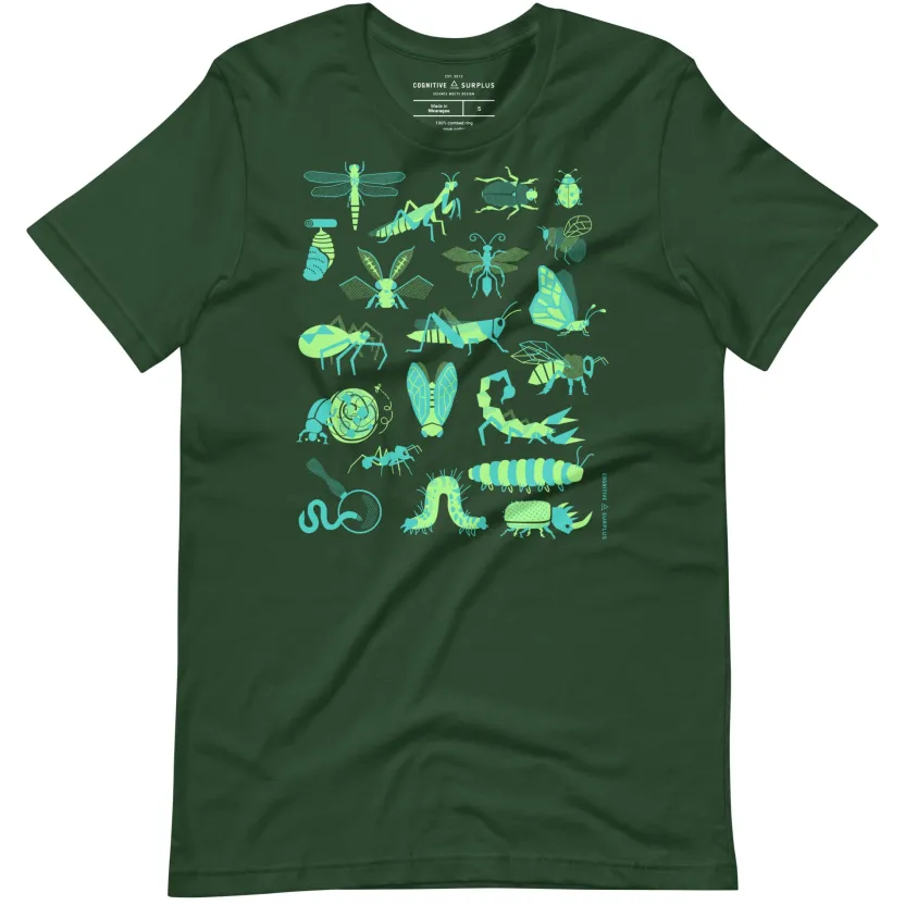 Cognitive Surplus Retro Insects Graphic Tee* Unisex Graphic Tees | Entomology
