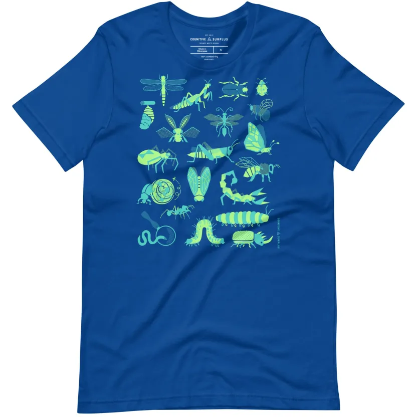 Cognitive Surplus Retro Insects Graphic Tee* Unisex Graphic Tees | Entomology