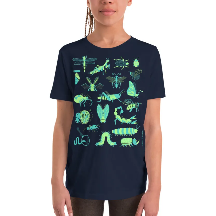 Cognitive Surplus Retro Insects Youth Graphic Tee* Youth Graphic Tees | Entomology