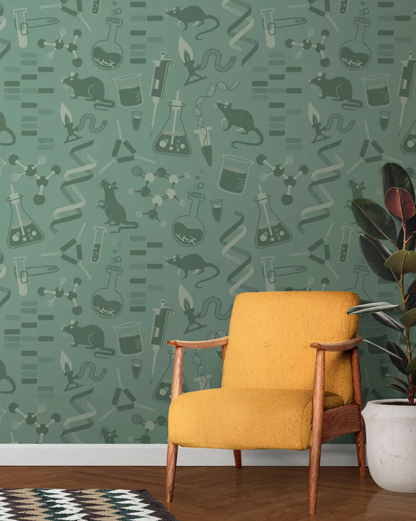 Cognitive Surplus Retro Lab Science Wallpaper* Wallpaper | Microbiology