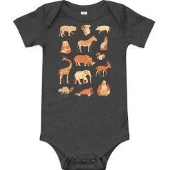 Cognitive Surplus Retro Mammals Baby Bodysuit* Baby Bodysuits | Biology