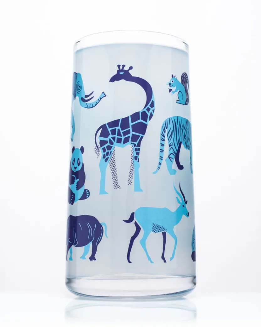 Cognitive Surplus Retro Mammals Drinking Glass - Tumbler Glass | * Drinking Glasses | Veterinary Science