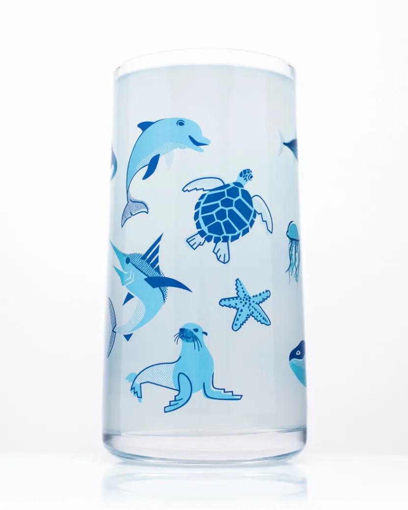 Cognitive Surplus Retro Marine Biology Drinking Glass - Tumbler Glass | * Drinking Glasses | Marine Biology