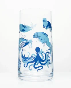 Cognitive Surplus Retro Marine Biology Drinking Glass - Tumbler Glass | * Drinking Glasses | Marine Biology