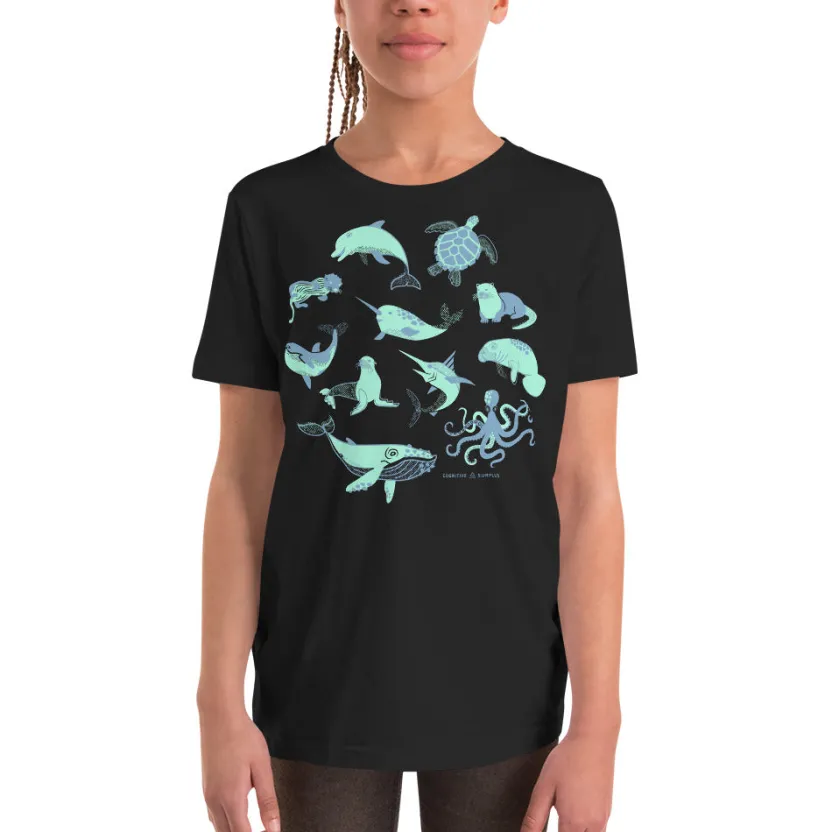 Cognitive Surplus Retro Marine Life Youth Graphic Tee* Youth Graphic Tees | Marine Biology