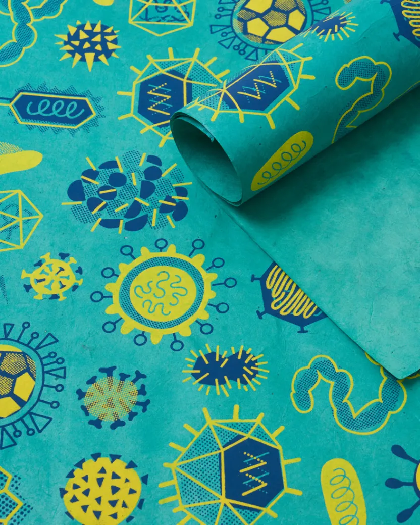 Cognitive Surplus Retro Microbiology Wrapping Paper* Wrapping Paper | Microbiology