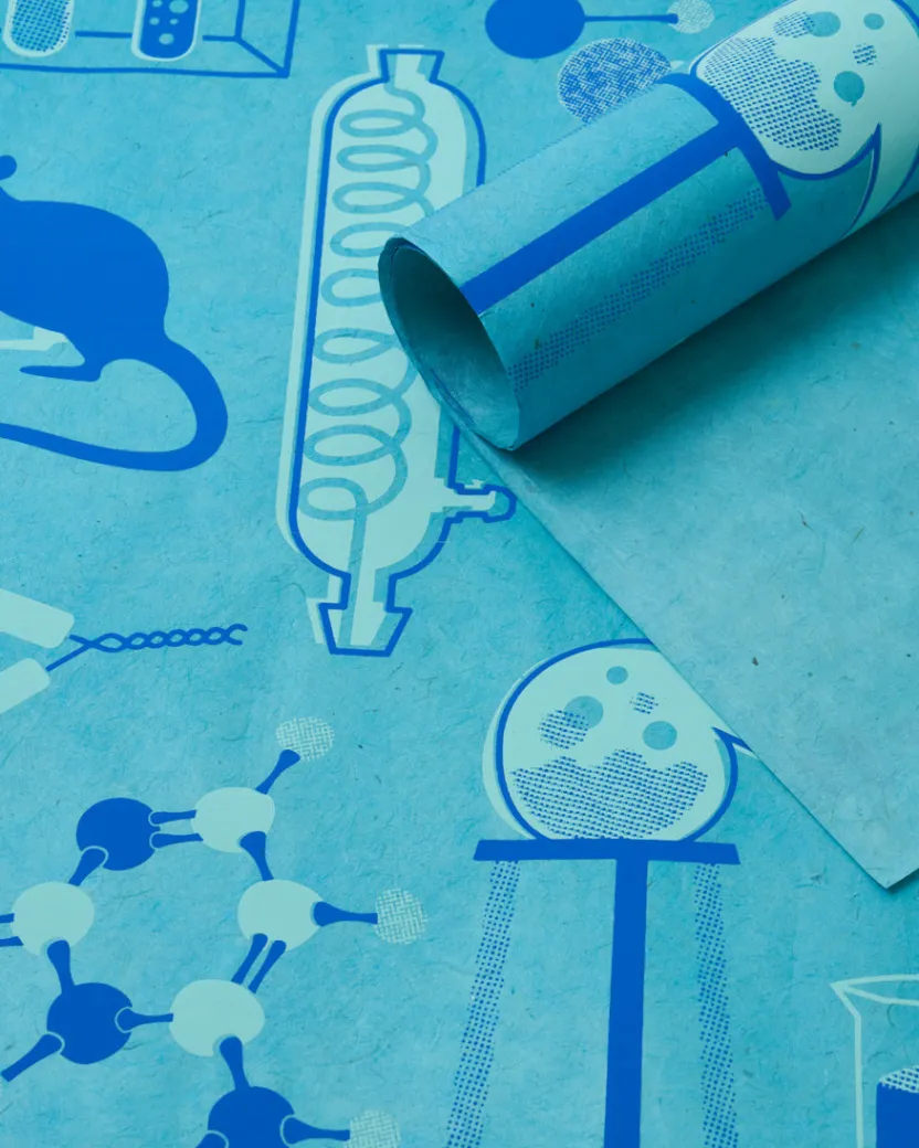 Cognitive Surplus Retro Science Lab Wrapping Paper* Wrapping Paper | Microbiology
