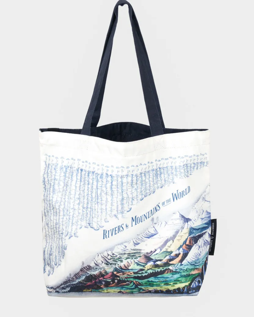 Cognitive Surplus Rivers & Mountains Tote Bag | Reversible Geology Tote* Tote Bags | Geology + Earth Science