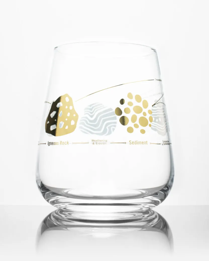 Cognitive Surplus Rock Cycle Wine Glass | * Geology + Earth Science