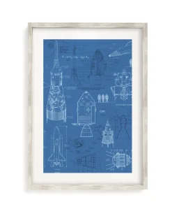 Cognitive Surplus Rocketry Scientific Illustration Museum Print* Wall Art | Astronomy
