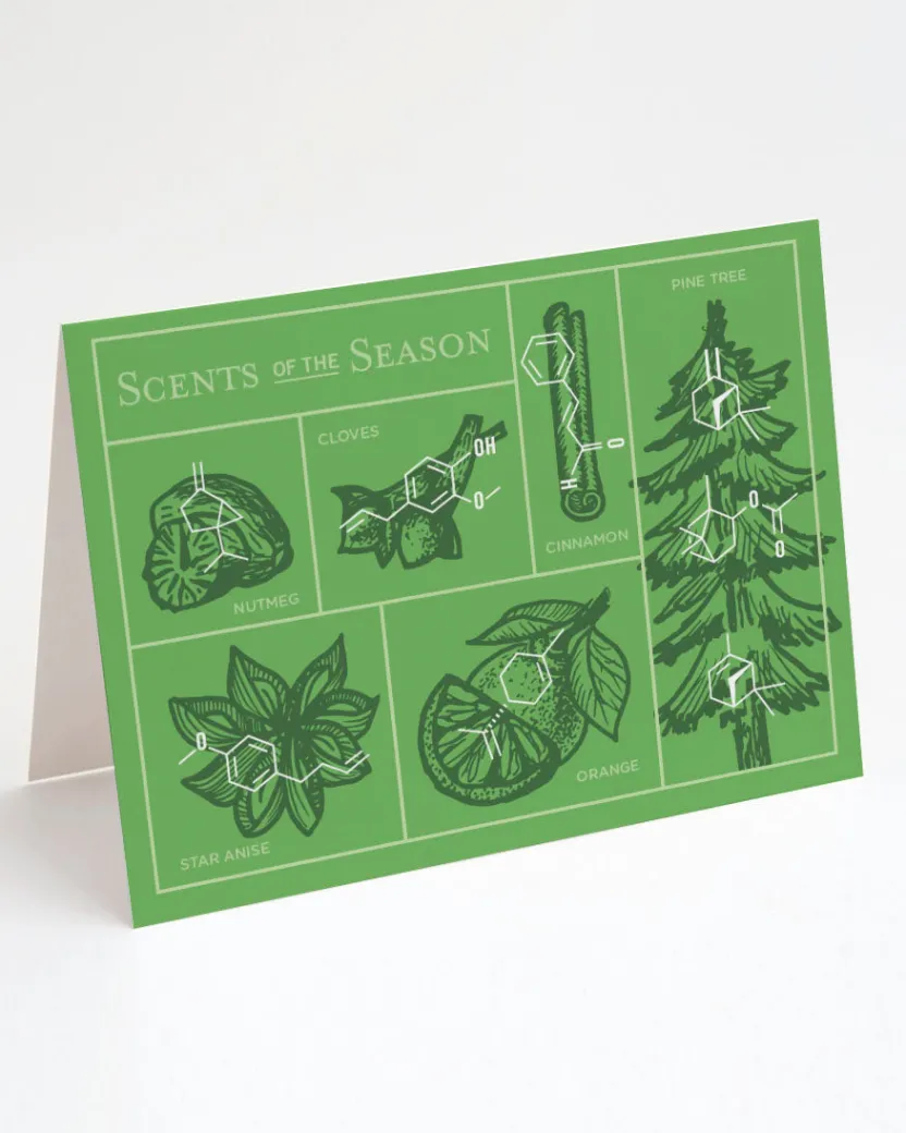 Cognitive Surplus Scents of the Season Holiday Card - Chemistry Christmas Card | * Greeting Cards | Pharmacy