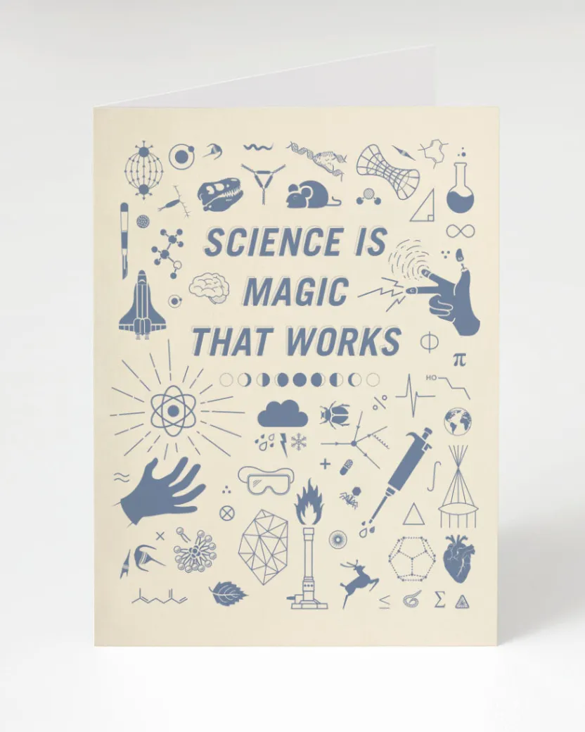 Cognitive Surplus Science is Magic That Works Card - Science Stationery | * Greeting Cards | Physics