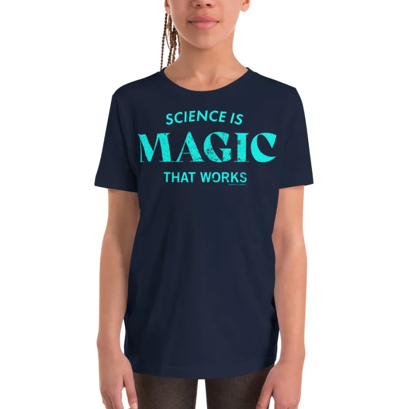 Cognitive Surplus Science is Magic That Works Typography Youth Graphic Tee* Youth Graphic Tees