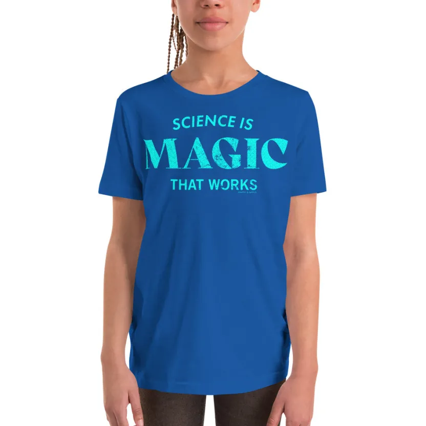 Cognitive Surplus Science is Magic That Works Typography Youth Graphic Tee* Youth Graphic Tees