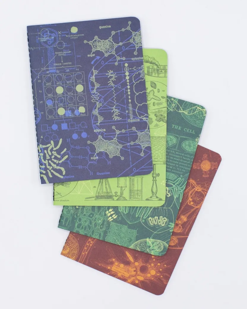 Cognitive Surplus Science Lab Pocket Notebooks Set of 4 | Microbiologist* The Research | Microbiology