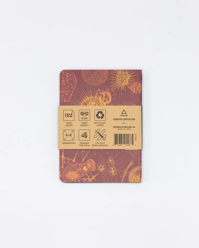 Cognitive Surplus Science Lab Pocket Notebooks Set of 4 | Microbiologist* The Research | Microbiology