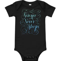 Cognitive Surplus Science Never Sleeps Baby Bodysuit* Baby Bodysuits