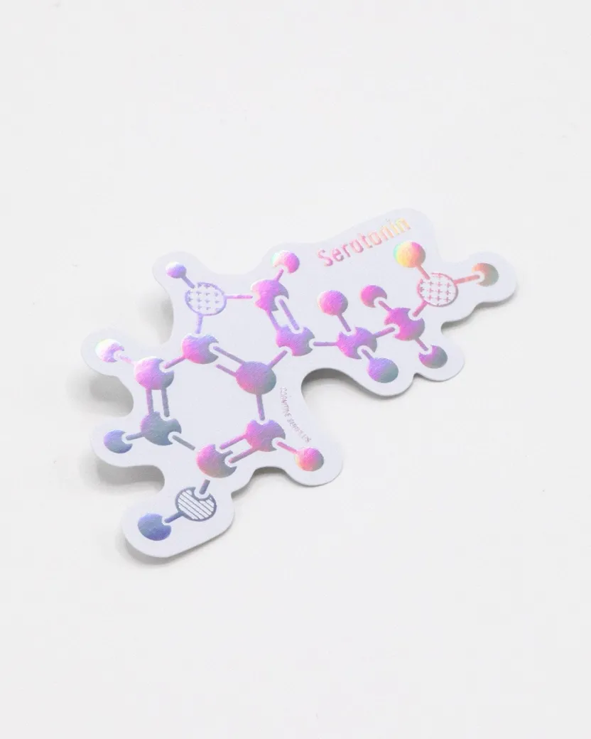 Cognitive Surplus Serotonin: Happiness Molecule Sticker* Stickers | Chemistry
