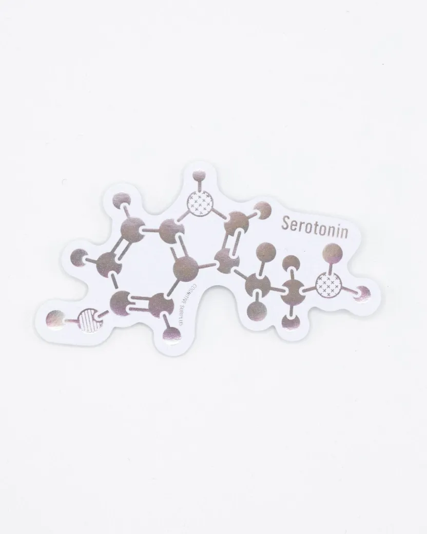 Cognitive Surplus Serotonin: Happiness Molecule Sticker* Stickers | Chemistry