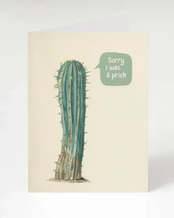 Cognitive Surplus Sorry I Was A Prick: Cactus Apology Card* Greeting Cards | Botany