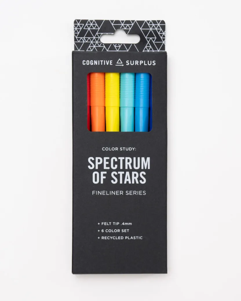 Cognitive Surplus Spectrum of Stars Fineliner Pens (Pack of 6)* Pens | Geology + Earth Science