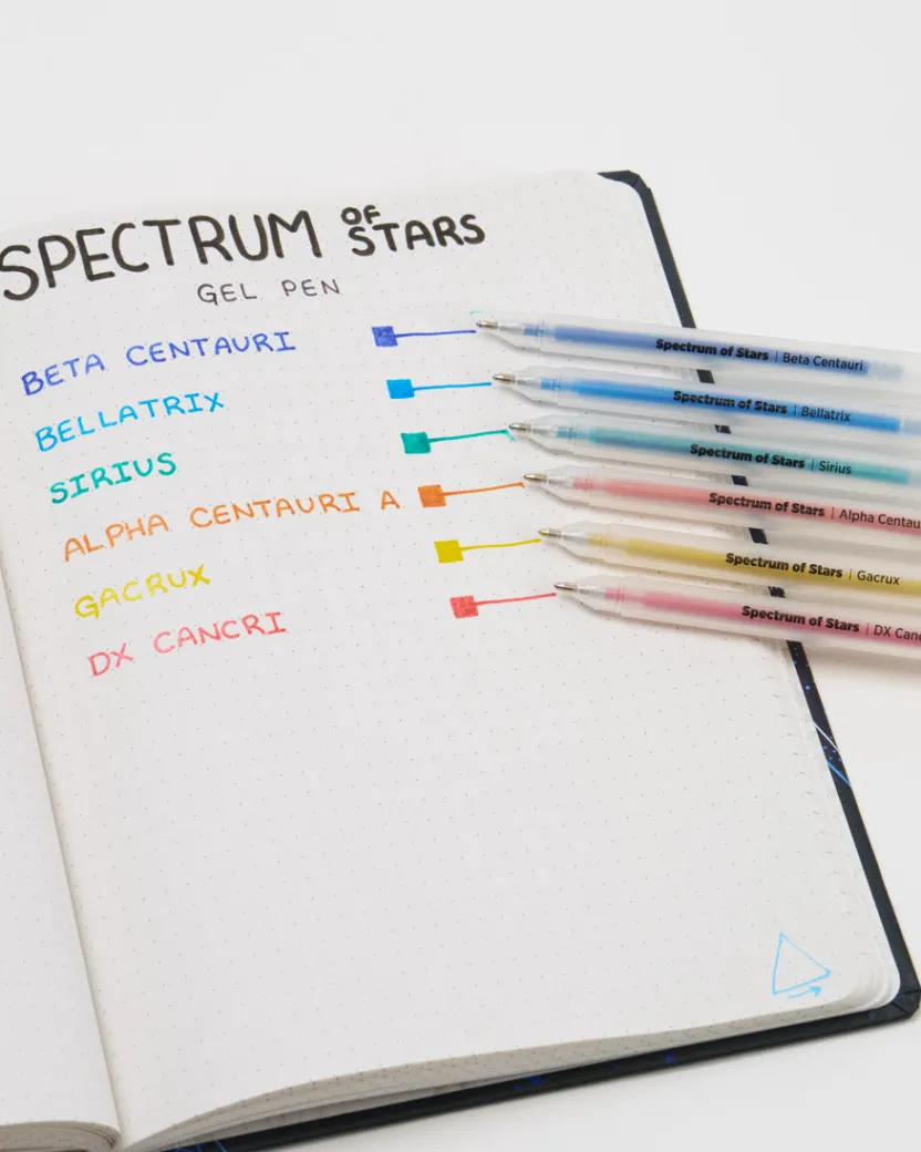 Cognitive Surplus Spectrum of Stars Glitter Gel Pens (Pack of 6)* Pens | Geology + Earth Science