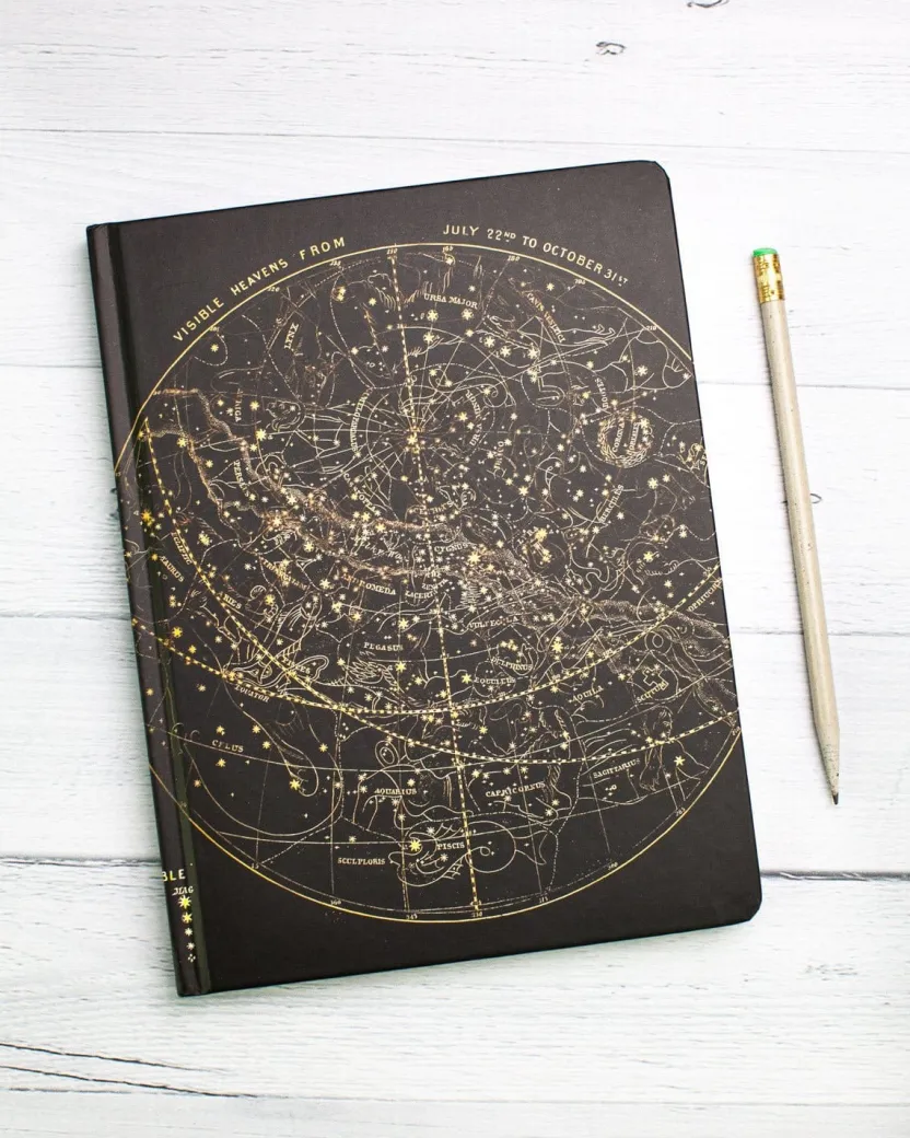Cognitive Surplus Star Chart Night Sky Hardcover Notebook* The Hypothesis | Astronomy
