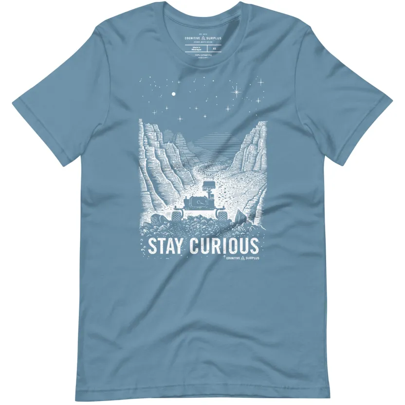 Cognitive Surplus Stay Curious – Mars Rover Graphic Tee* Unisex Graphic Tees | Engineering