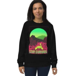 Cognitive Surplus Stay Curious - Vaporwave Mars Rover Sweatshirt - Organic* Sweatshirts | Engineering