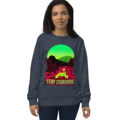 Cognitive Surplus Stay Curious - Vaporwave Mars Rover Sweatshirt - Organic* Sweatshirts | Engineering