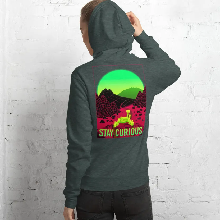 Cognitive Surplus Stay Curious - Vaporwave Mars Rover Hoodie* Hoodies | Engineering
