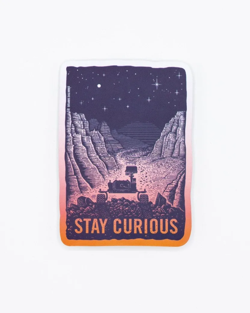Cognitive Surplus Stay Curious Sticker* Stickers | Astronomy