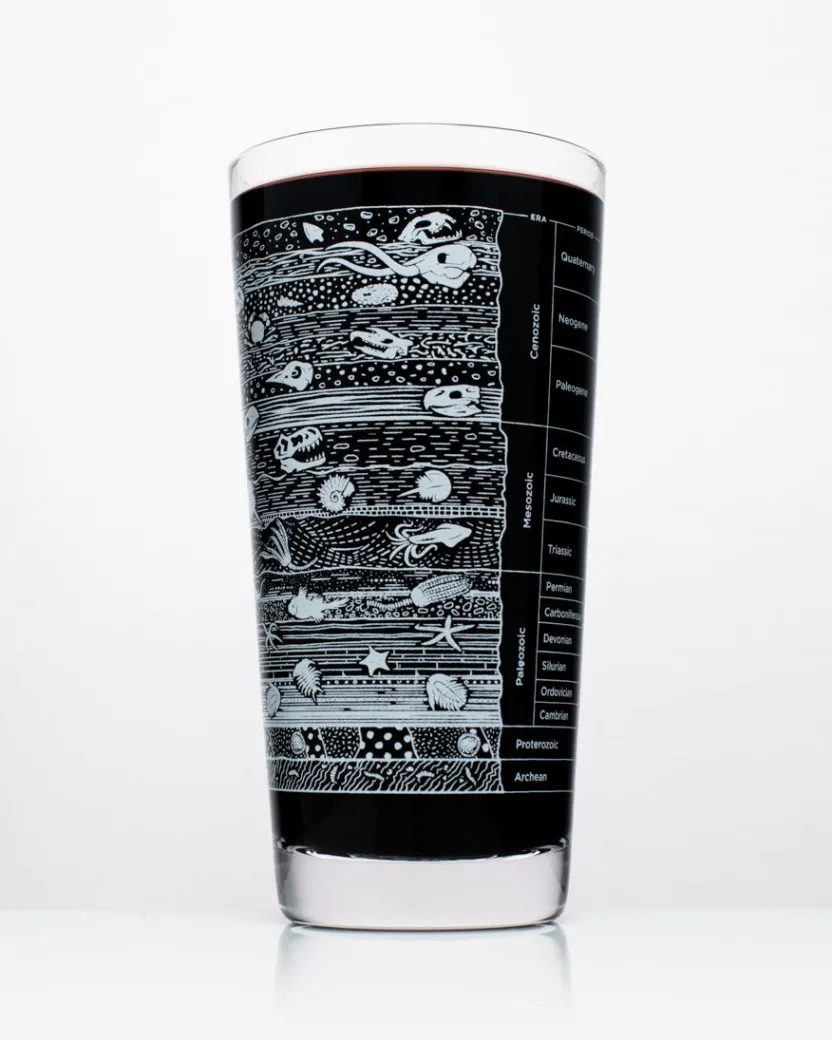 Cognitive Surplus Stratigraphy Beer Glass - Core Sample Beer Glass | * Beer Glasses | Paleontology