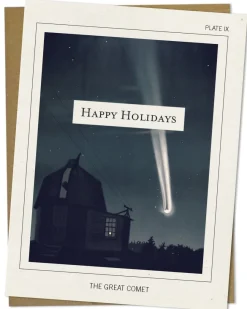Cognitive Surplus The Great Comet: Happy Holidays Card - Astronomy Card | * Greeting Cards | Astronomy