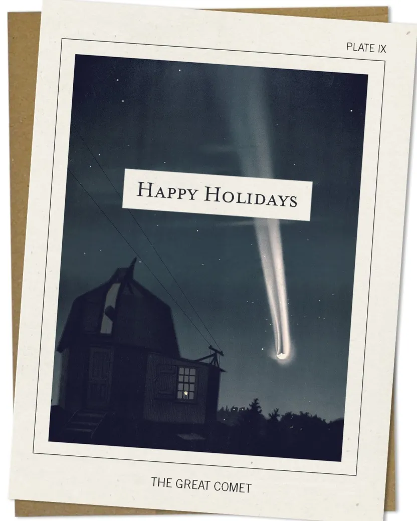 Cognitive Surplus The Great Comet: Happy Holidays Card - Astronomy Card | * Greeting Cards | Astronomy