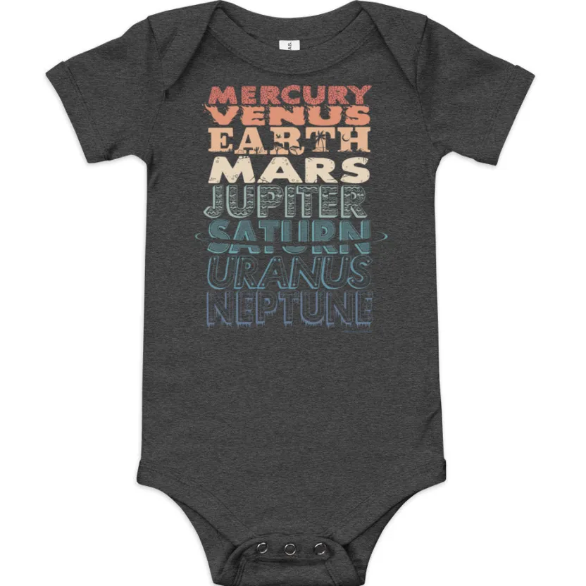 Cognitive Surplus The Planets Baby Bodysuit* Baby Bodysuits | Astronomy