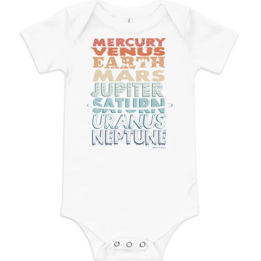 Cognitive Surplus The Planets Baby Bodysuit* Baby Bodysuits | Astronomy