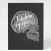 Cognitive Surplus Thinking of You Card - Skull Anatomy Greeting Card | * Greeting Cards | Medicine