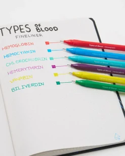Cognitive Surplus Types of Blood Fineliner Pens (Pack of 6)* Pens | Medicine