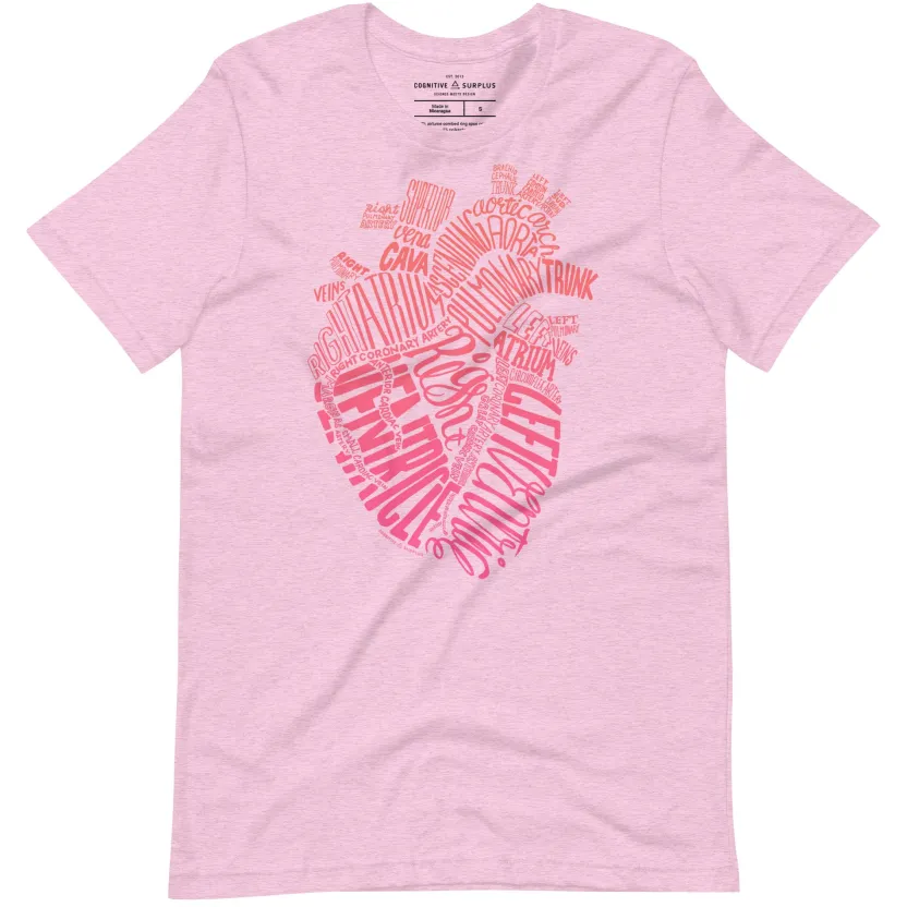 Cognitive Surplus Typographic Heart Graphic Tee* Unisex Graphic Tees | Medicine