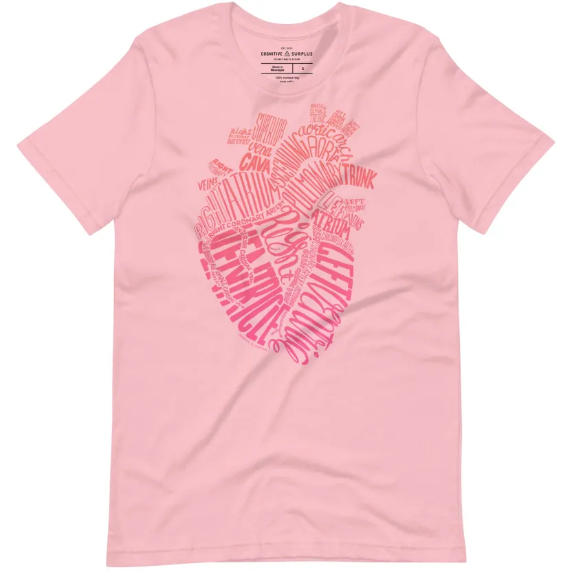 Cognitive Surplus Typographic Heart Graphic Tee* Unisex Graphic Tees | Medicine