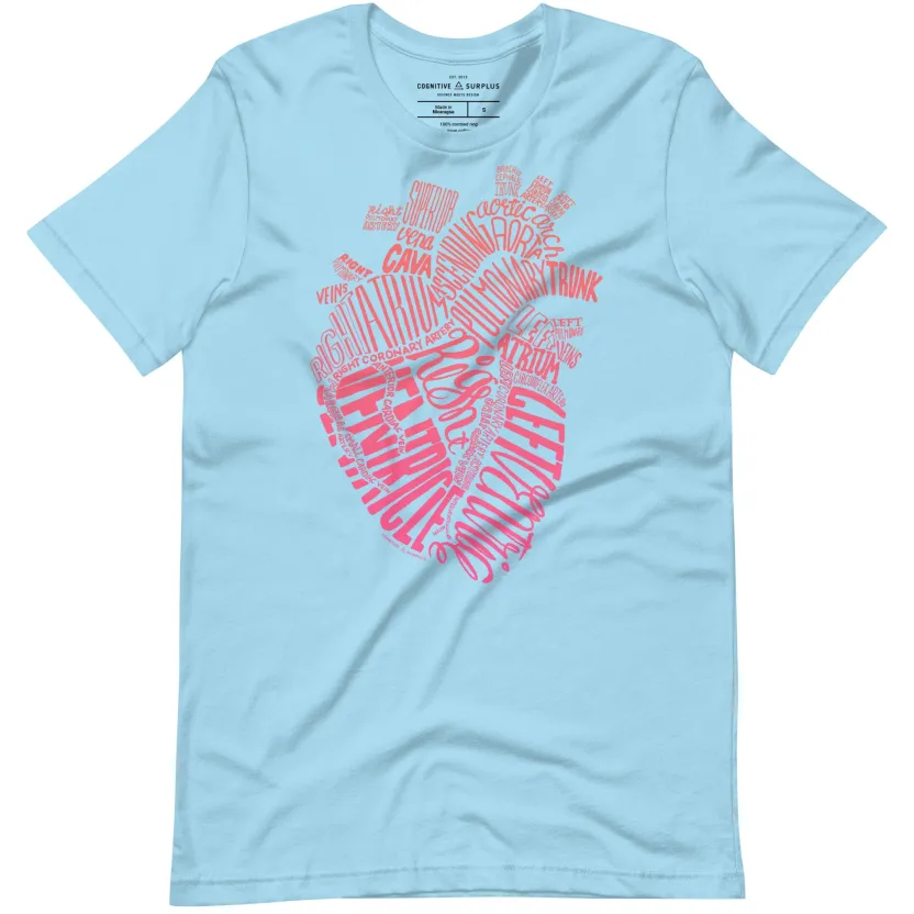 Cognitive Surplus Typographic Heart Graphic Tee* Unisex Graphic Tees | Medicine