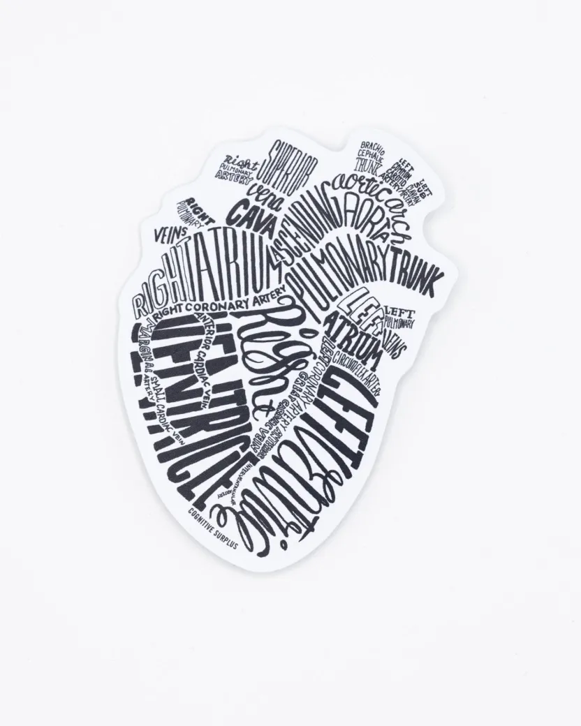 Cognitive Surplus Typographic Heart Sticker* Stickers | Medicine