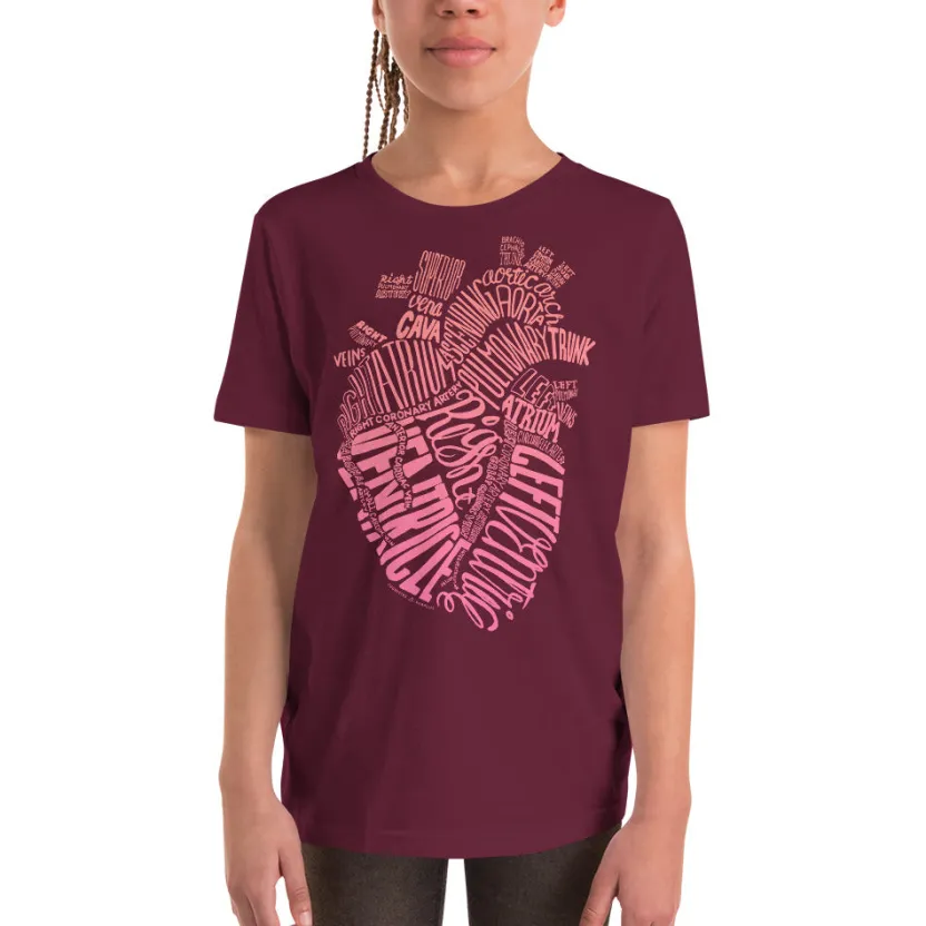 Cognitive Surplus Typographic Heart Youth Graphic Tee* Youth Graphic Tees | Medicine