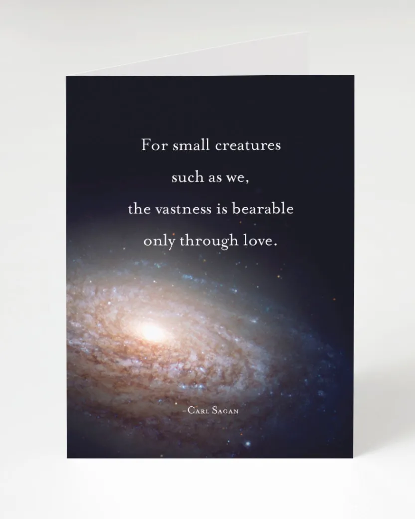 Cognitive Surplus Vastness Bearable Through Love - Carl Sagan Quote Card* Greeting Cards
